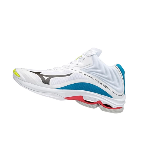 Zapatillas de Voleibol Mizuno Wave Lightning Z6 Mid Hombre White/Black/Blue | 56723-LGSC