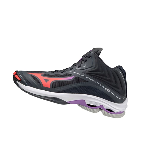 Zapatillas de Voleibol Mizuno Wave Lightning Z6 Mid Mujer Navy/Coral | 92061-JUPQ