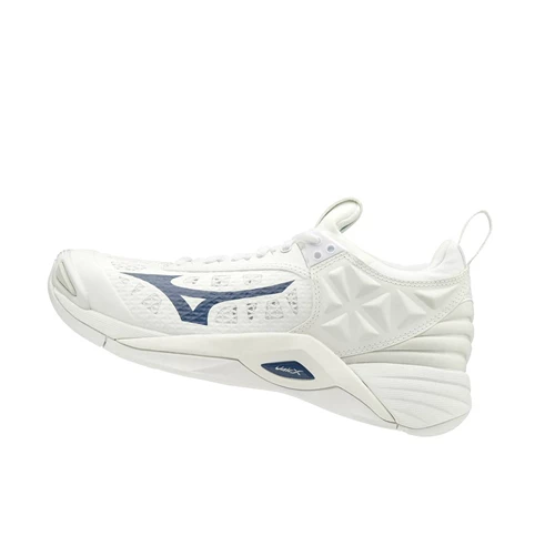 Zapatillas de Voleibol Mizuno Wave Momentum Mujer White/Navy | 40395-TEGB