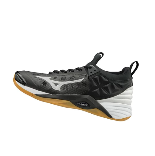 Zapatillas de Voleibol Mizuno Wave Momentum Mujer Black/Silver | 89672-IRKS