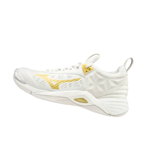 Zapatillas de Voleibol Mizuno Wave Momentum Mujer White/Gold | 92341-WPCV