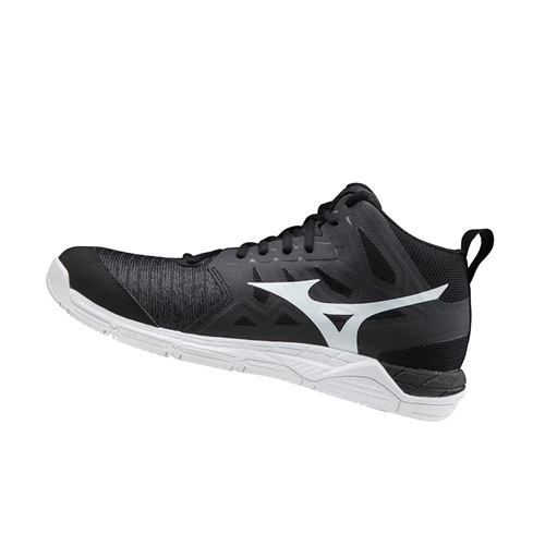 Zapatillas de Voleibol Mizuno Wave Supersonic 2 Mid Hombre Black/White/Grey | 15430-DKNI