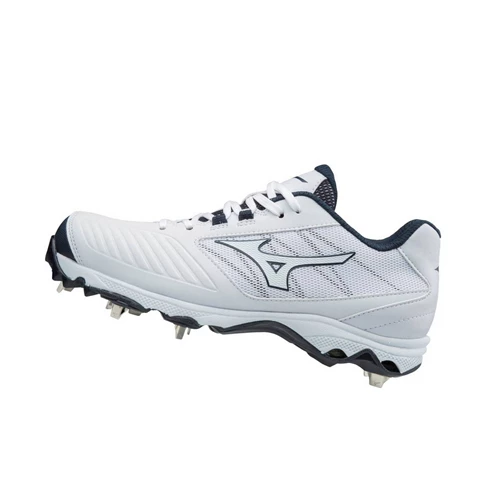 Zapatos de Softbol Mizuno 9-spike Advanced Sweep 4 Low Metal Mujer White/Navy | 05729-UGOT